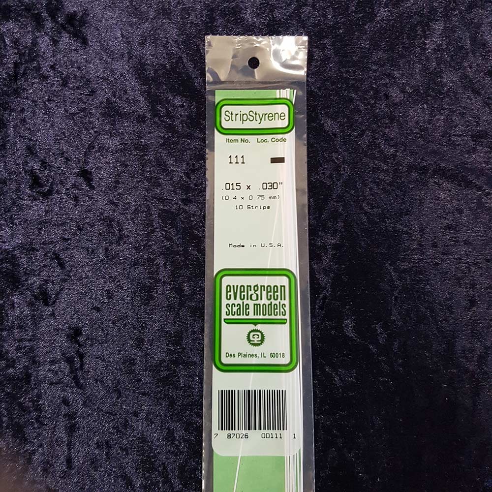 Evergreen Strip 111 0.015 x 0.030 x 14" (10)