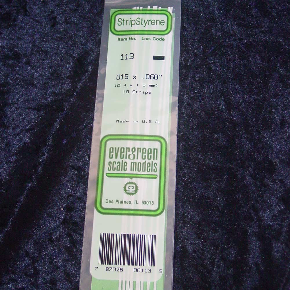 Evergreen Strip 113 0.015 x 0.060 x 14" (10)