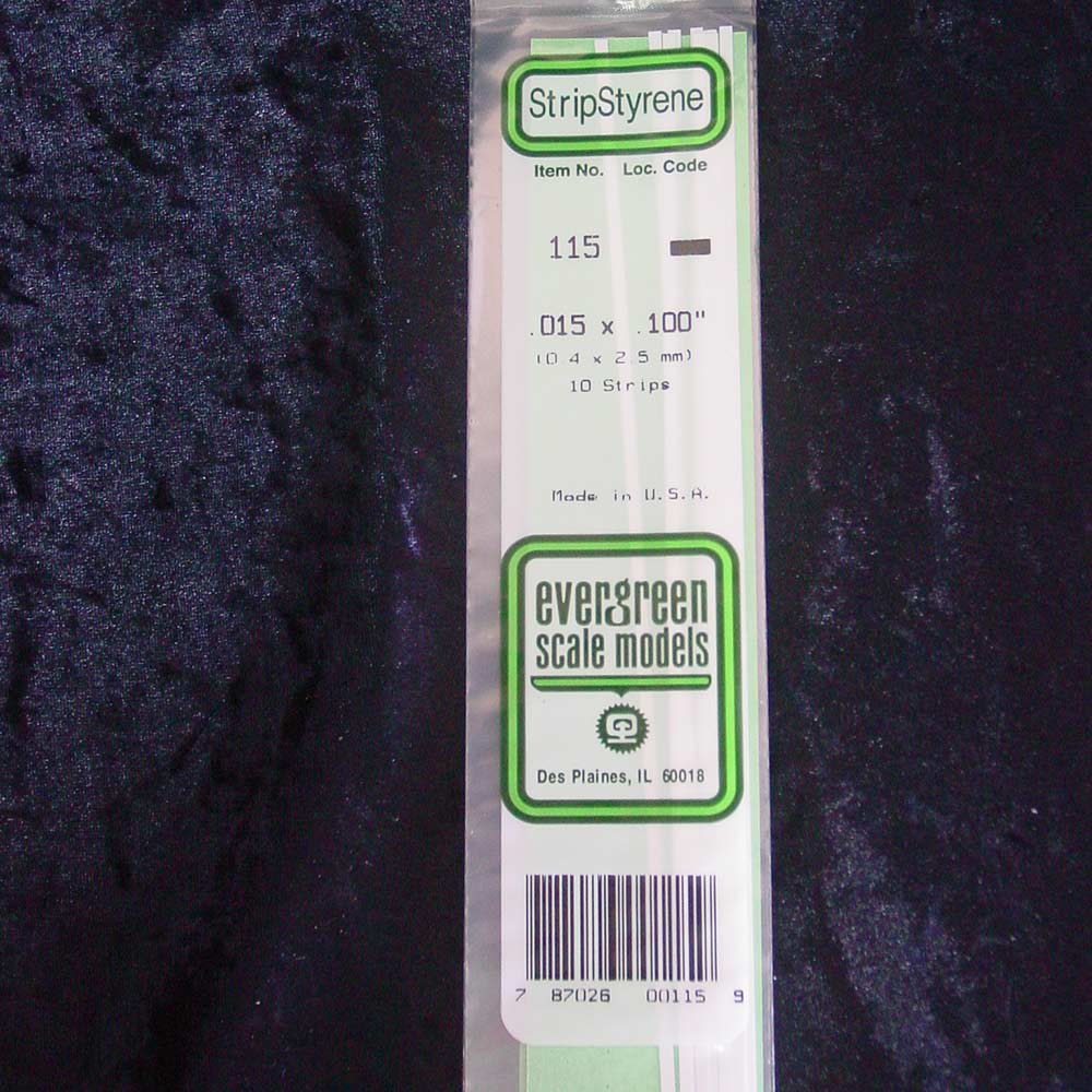 Evergreen Strip 115 0.015 x 0.100 x 14" (10)