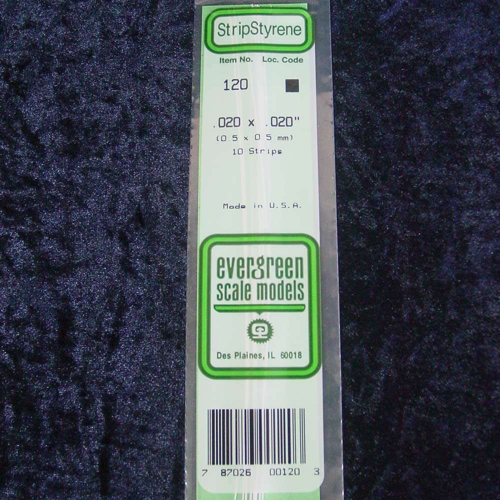 Evergreen Strip 120 0.020 x 0.020 x 14" (10)
