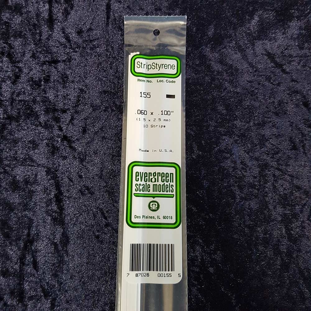 Evergreen Strip 155 0.060 x 0.100 x 14" (10)