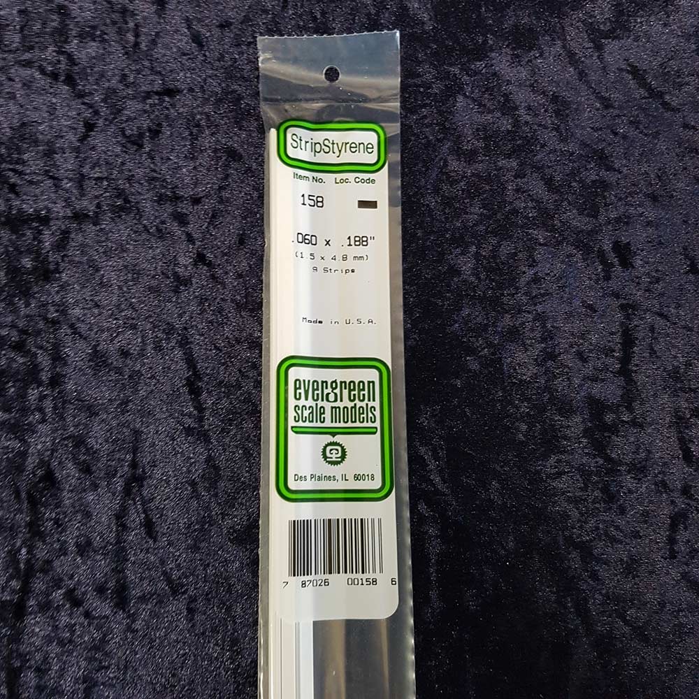 Evergreen Strip 158 0.060 x 0.188 x 14" (9)