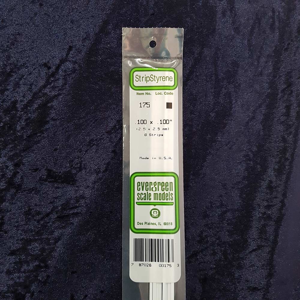 Evergreen Strip 175 0.100 x 0.100 x 14" (8)
