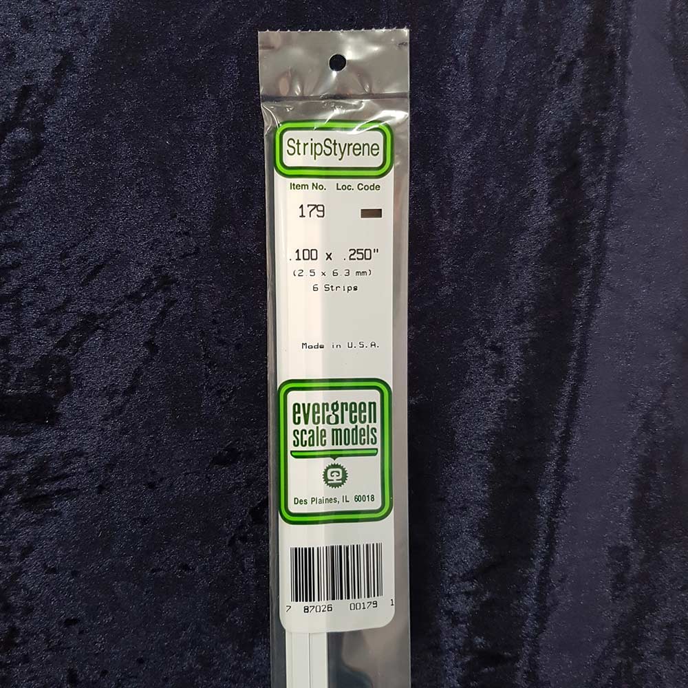 Evergreen Strip 179 0.100 x 0.250 x 14" (6)