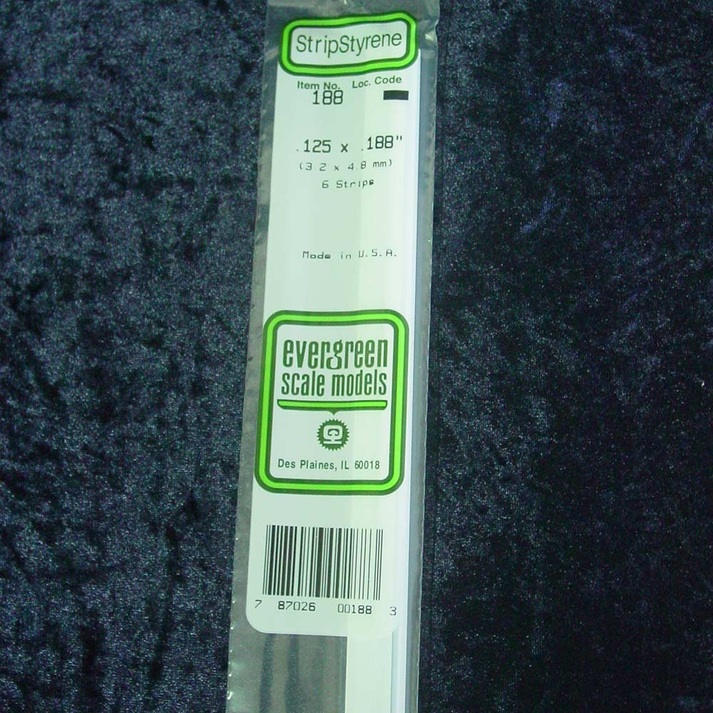 Evergreen Strip 188 0.125 x 0.188 x 14" (6)