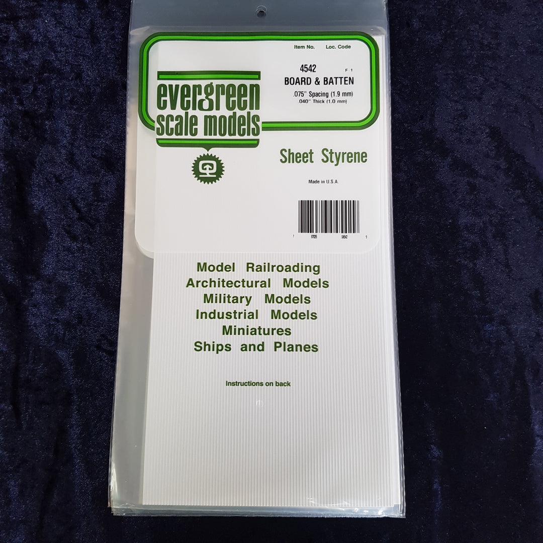 Evergreen Board & Batten Sheet 4542 0.075 x 6 x 12" (1)