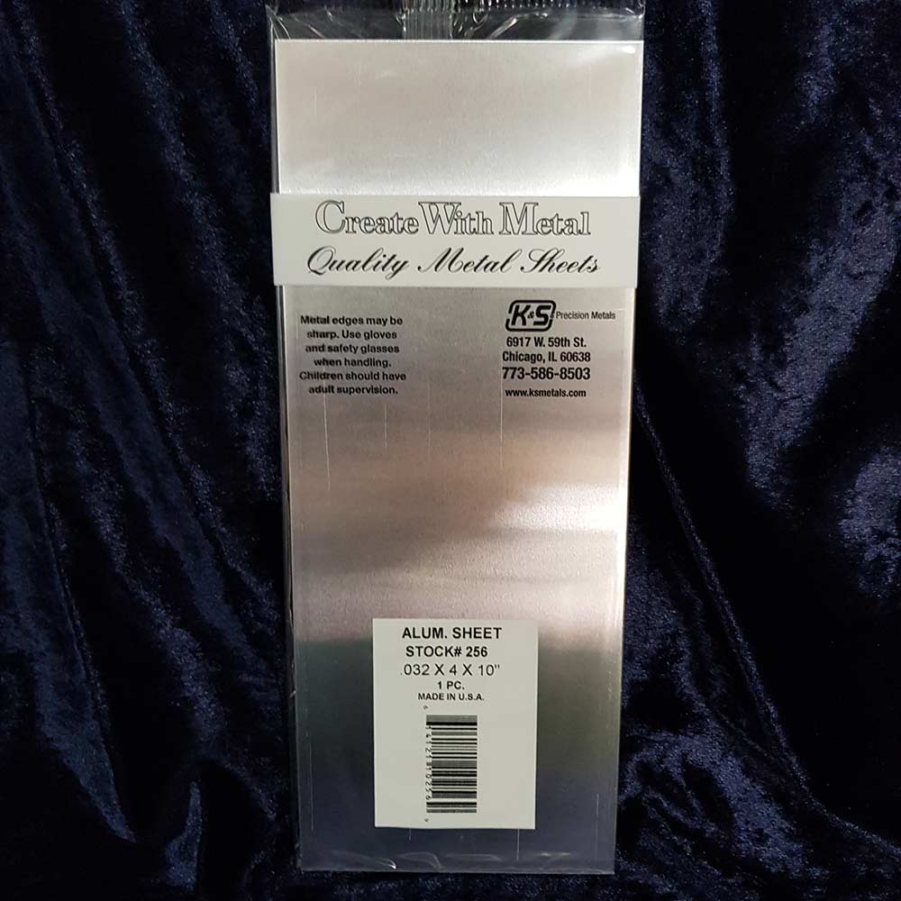 Aluminium Sheet K&S 256 0.016"x10"x4" 0.812x102x254mm