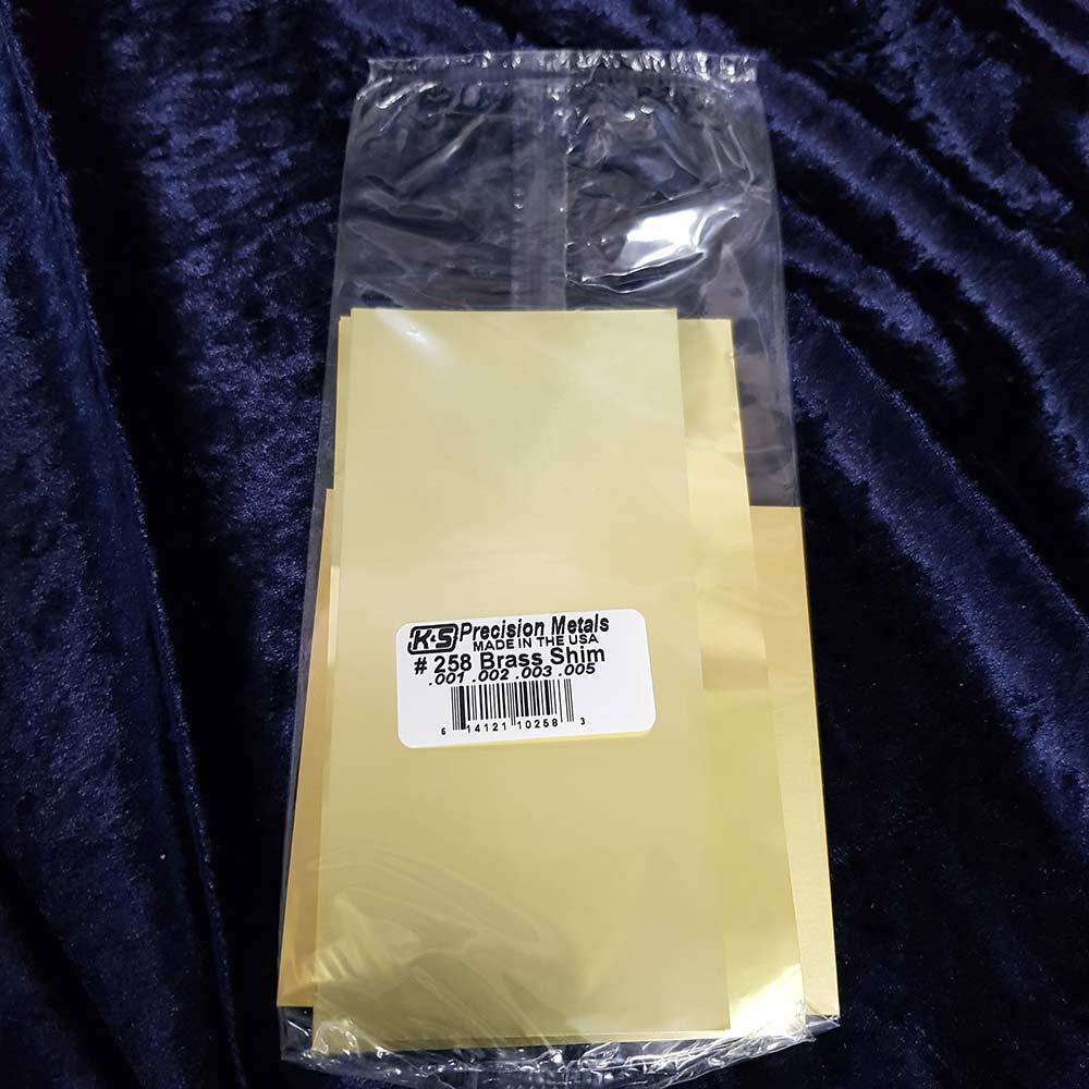 Brass Shim K&S 258 Assorted Sizes .001 .002 .003 .005