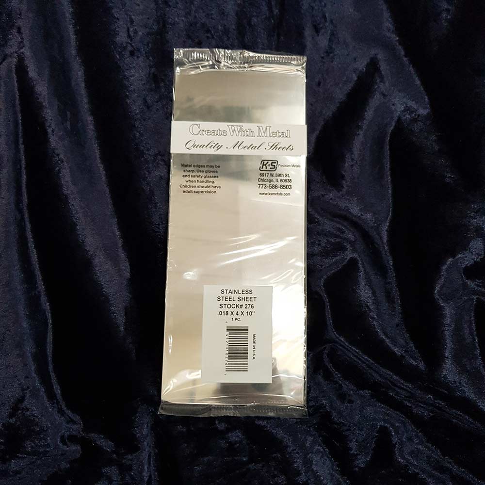 Stainless Steel Sheet K&S 276 .018 x 4 x10"