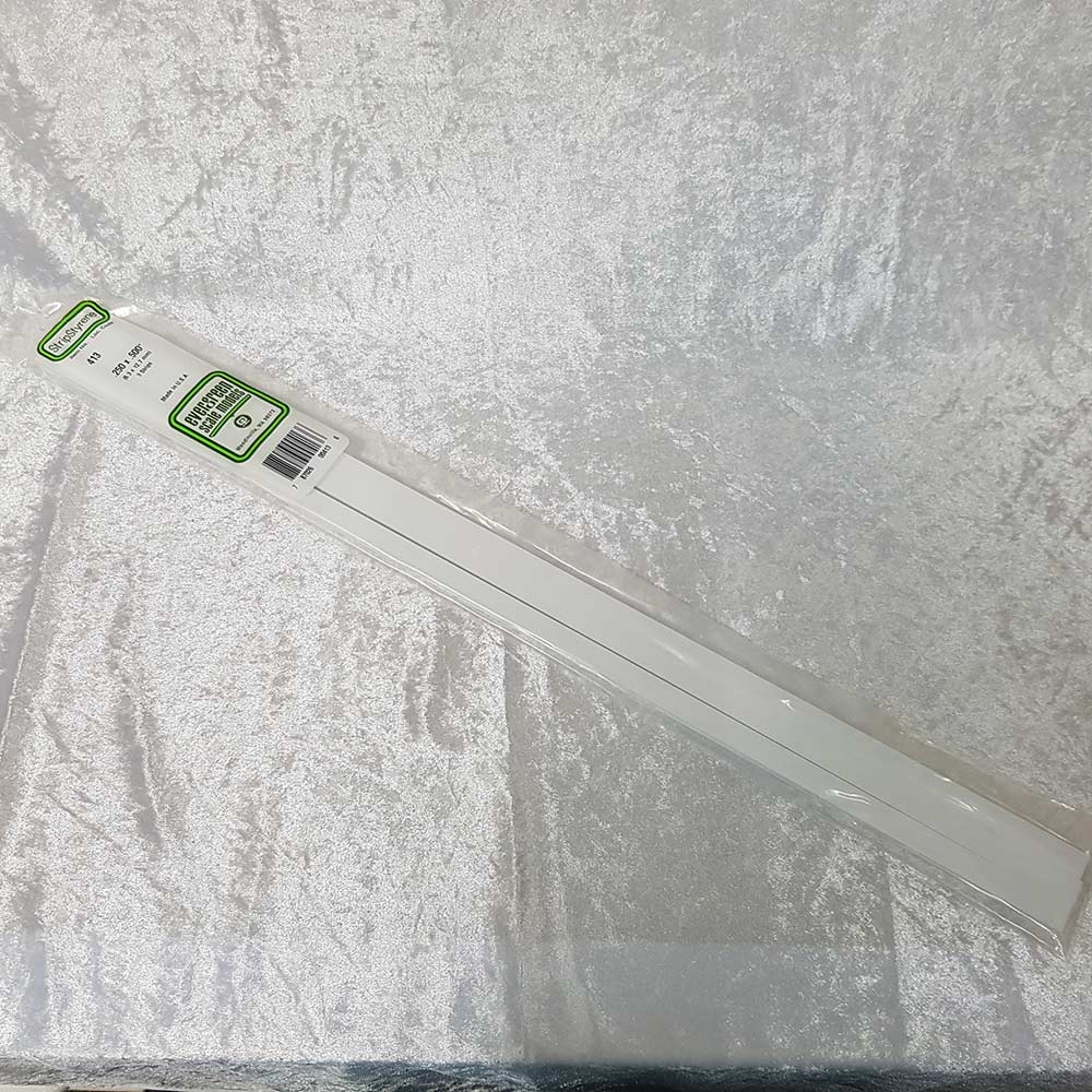 Evergreen Strip 413 0.250 x 0.500 x 24" (3)