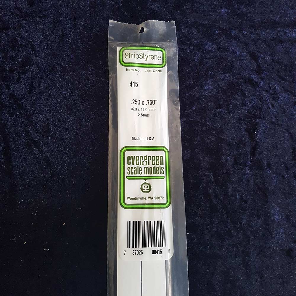 Evergreen Strip 415 0.250 x 0.750 x 24" (2)
