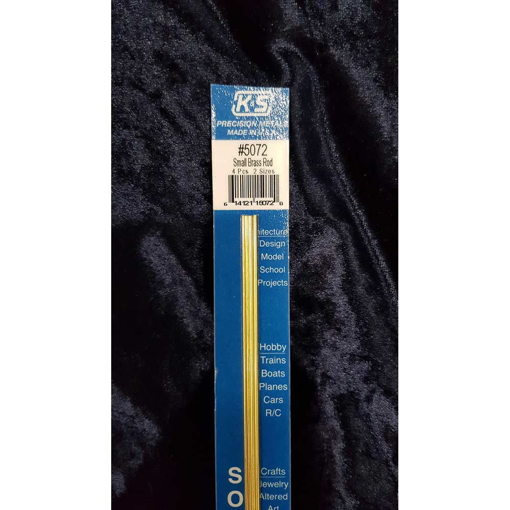 Brass Bendable Rod K&S 5072 1/16 & 3/34 x 12"