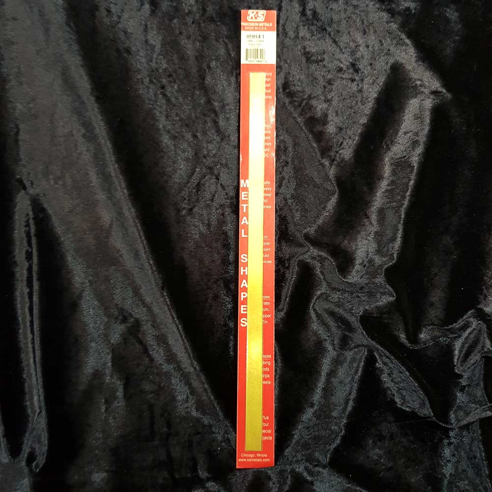 Brass Square Tube K&S 9851 3mm x 300mm 0.45mm Wall (2)