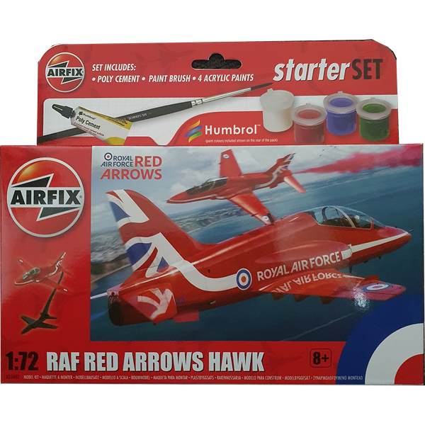 Red Arrows Hawk Small Beginners Set 1:72 - Airfix