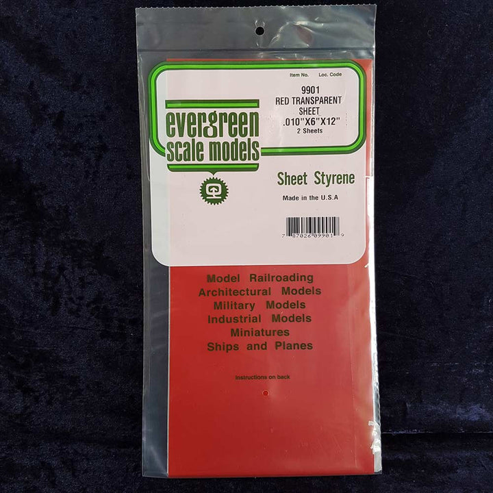 Evergreen Transparent Sheet 0.010 x 6 x 12"