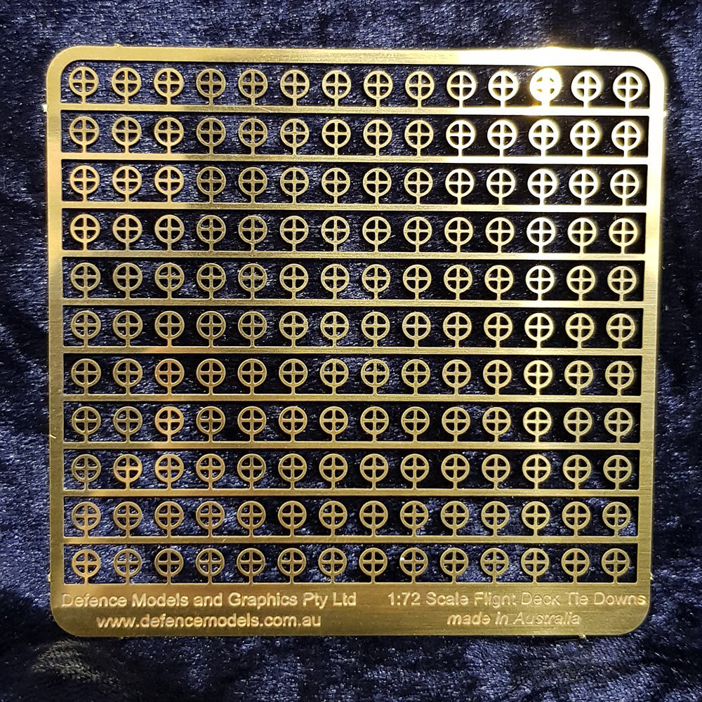 Brass Flight Deck Tie Downs, 1:72 scale 0.5mm