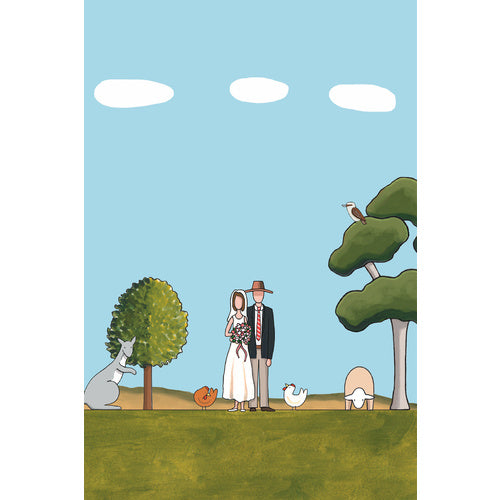 Greeting Card, A Bush Wedding