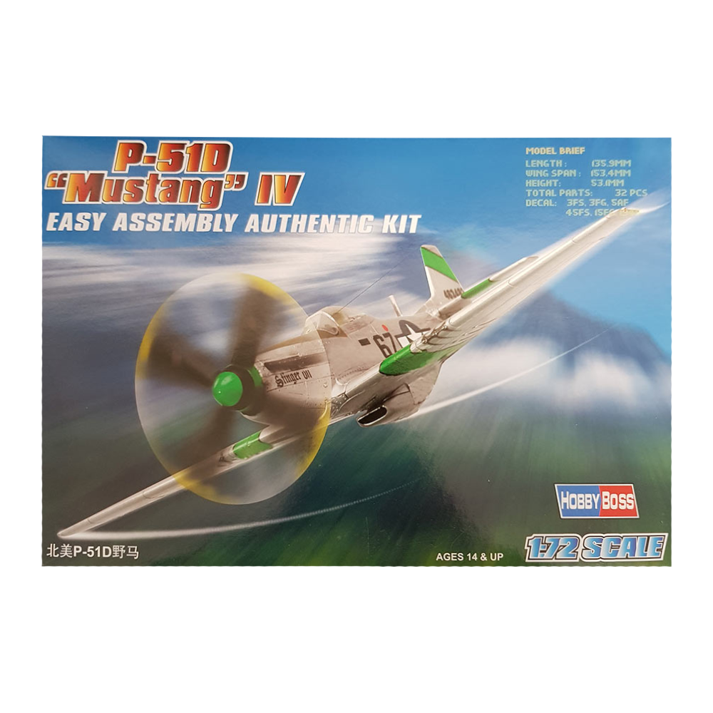 P-51D Mustang Fighter 1:72 - Hobbyboss