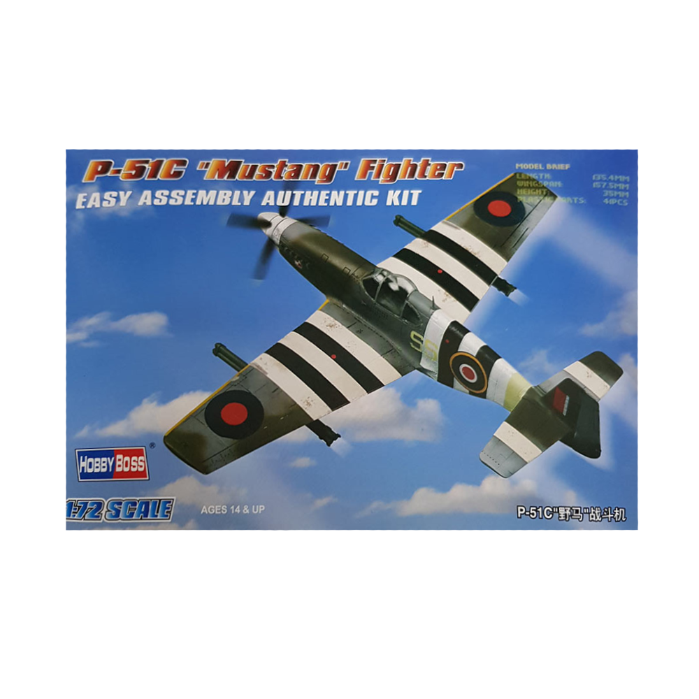 P-51C Mustang Fighter 1:72 - Hobbyboss