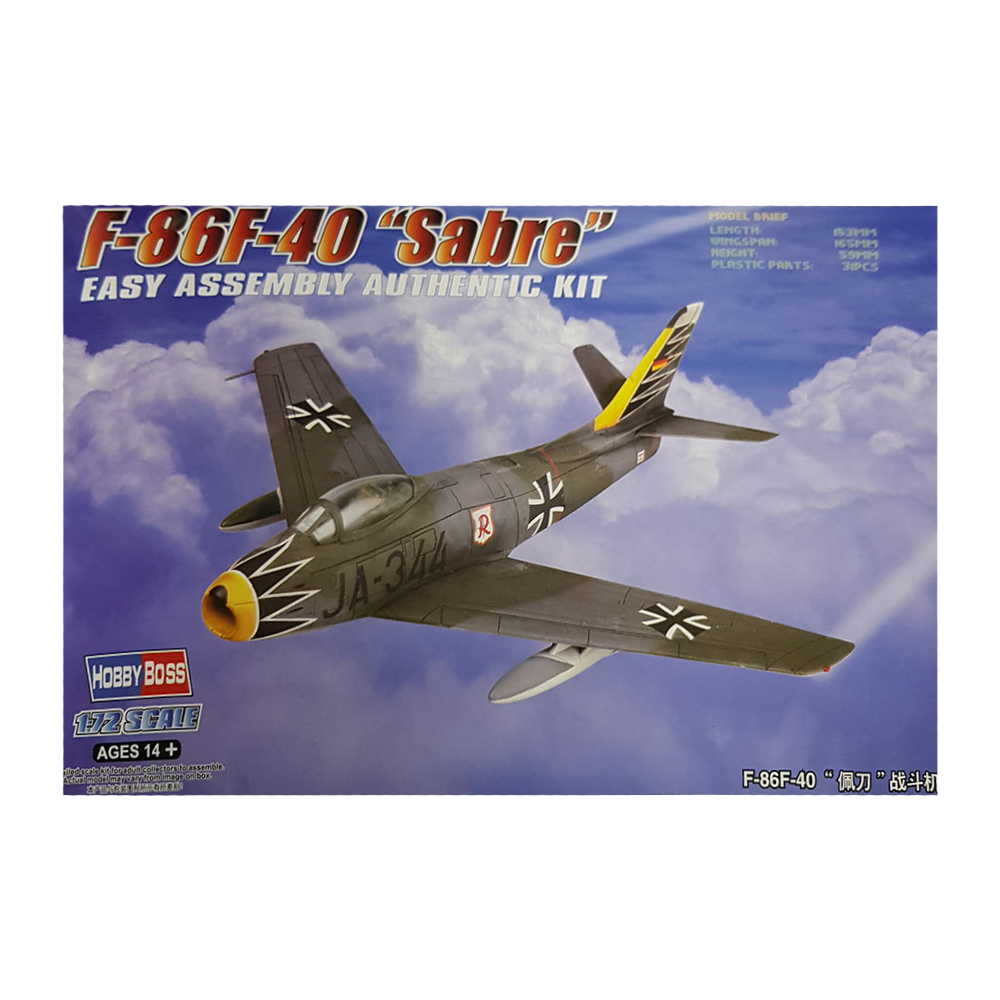 F-86F-40 Sabre Fighter 1:72 - Hobbyboss