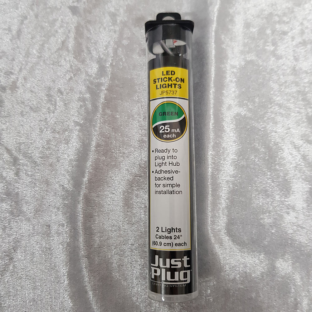 LED Stick-On Lights, Green 25mA
