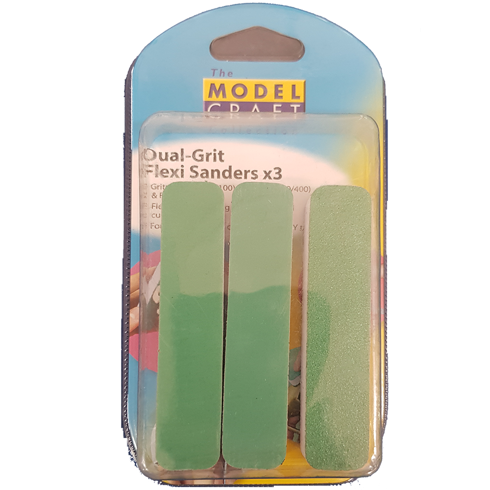 Dual-Grit Flexi Sanders (3) 90x19x12, Modelcraft