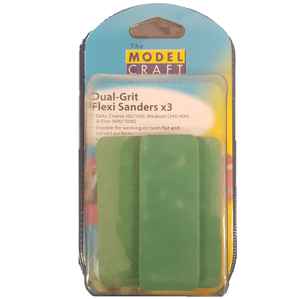 Dual-Grit Flexi Sanders (3) 80x30x6, Modelcraft