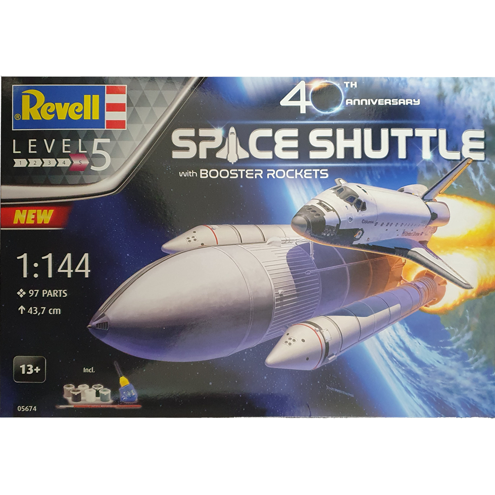 Space Shuttle and booster Rockets w paint and glue 1:144 - Revell