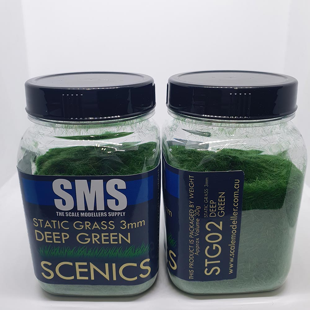 STG02 Static Grass 3mm DEEP GREEN 30g