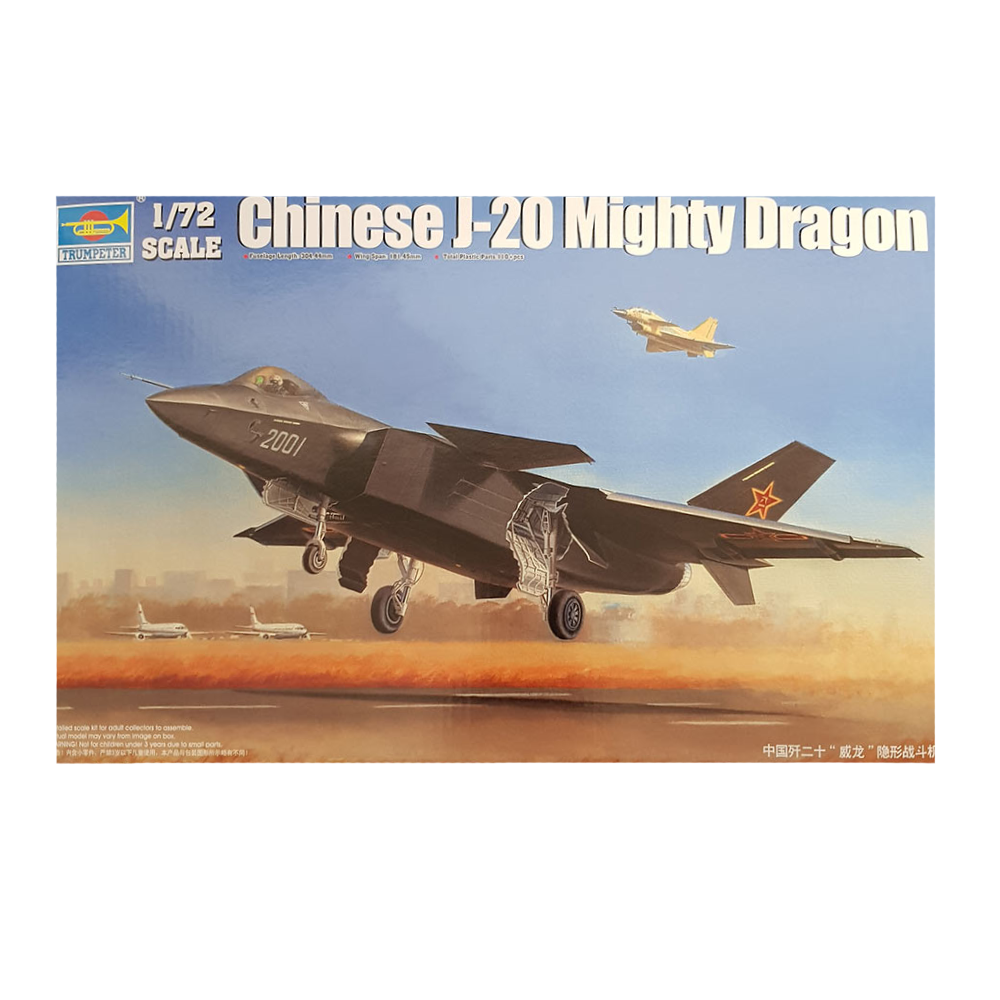 J-20 Fighter Chinese Mighty Dragon 1:72 - Trumpeter
