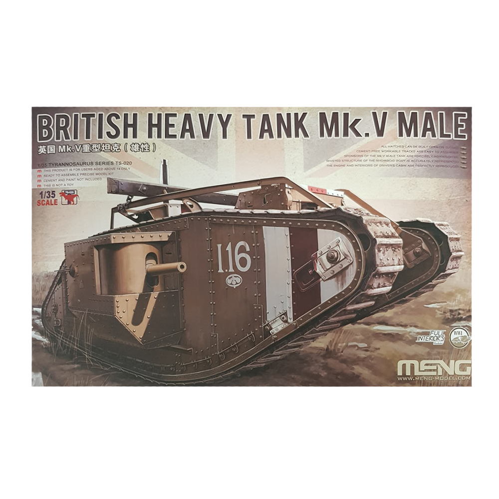 Mark V Male British Tank 1:35 - Meng