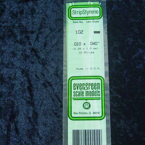 Evergreen Strip 102 0.010 x 0.040 x 14" (10)