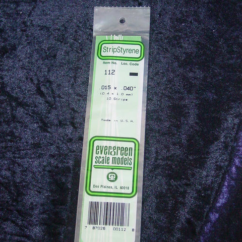 Evergreen Strip 112 0.015 x 0.040 x 14" (10)