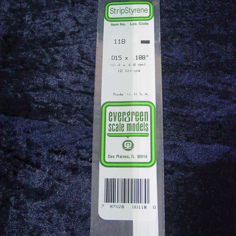 Evergreen Strip 118 0.015 x 0.188 x 14" (10)