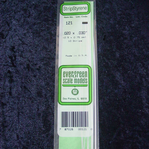 Evergreen Strip 121 0.020 x 0.030 x 14" (10)
