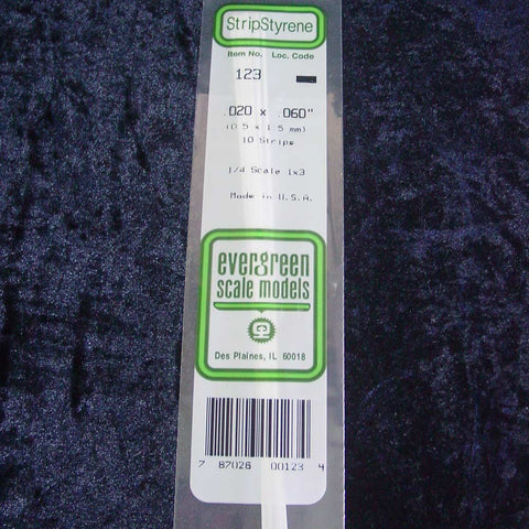 Evergreen Strip 123 0.020 x 0.060 x 14" (10)