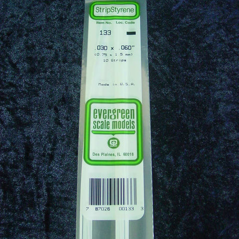 Evergreen Strip 133 0.030 x 0.060 x 14" (10)