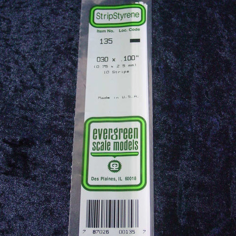 Evergreen Strip 135 0.030 x 0.100 x 14" (10)