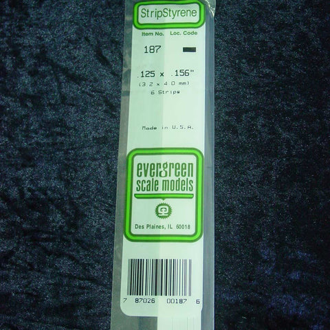 Evergreen Strip 187 0.125 x 0.156 x 14" (6)