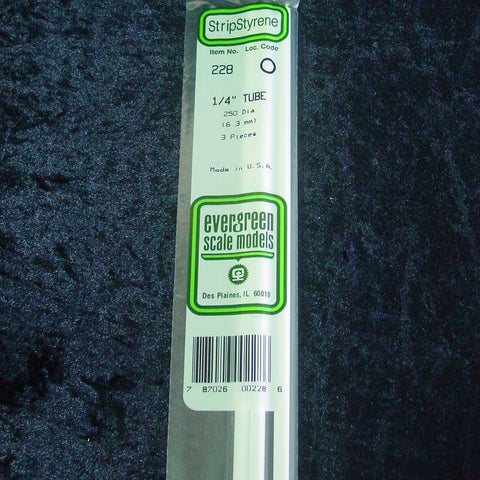 Evergreen Tube 228 0.250 x 14" (3)