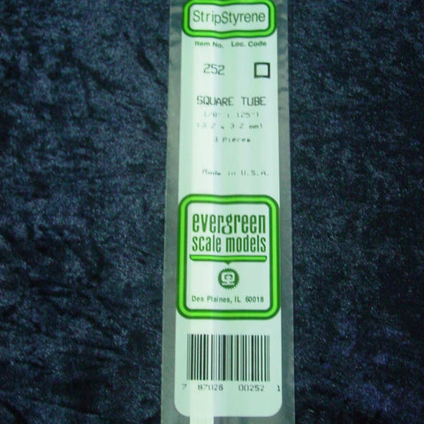 Evergreen Square Tube 252 0.125 x 14" (3)