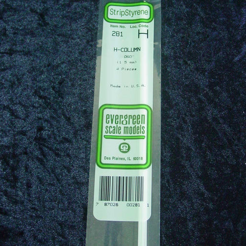Evergreen H-Column 281 0.060 x 14" (4)