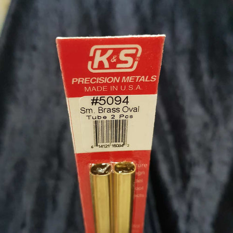 Brass Oval Tube Small K&S 5094 300mm (2)