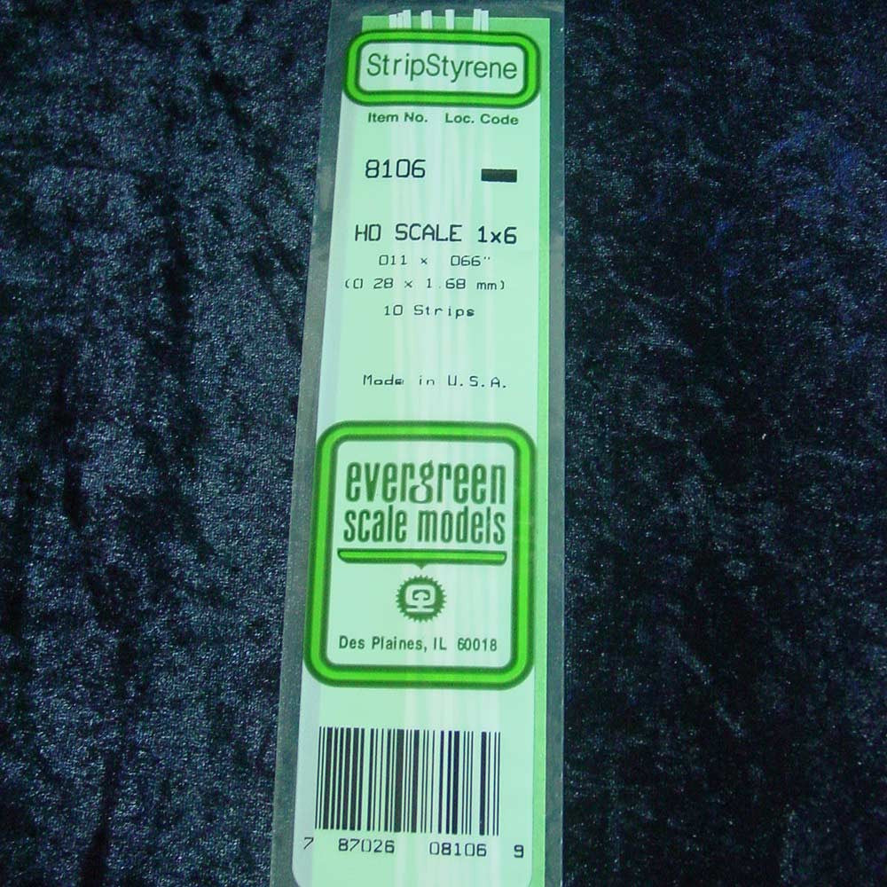 Evergreen HO Scale Strip 14"