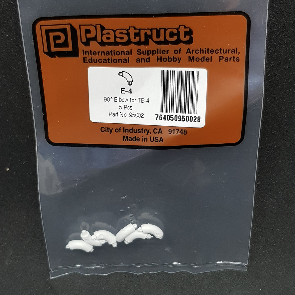 Plastruct 95002 E-4 90° Elbow for TB-4 (5)