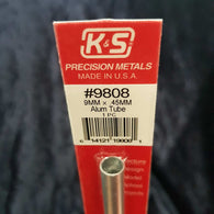 Aluminium Tube K&S 9808 9mm x 300mm 0.45mm Wall (1)