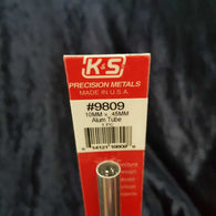 Aluminium Tube K&S 9809 10mm x 300mm 0.45mm Wall (1)