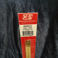 Brass Square Tube K&S 9853 5mm x 300mm 0.45mm Wall (2)
