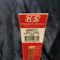Copper Tube K&S 9871 3mm x 300mm 0.36 Wall (4)