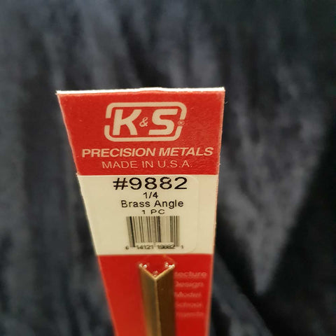 Brass Angle K&S 9882 1/4 x 300mm